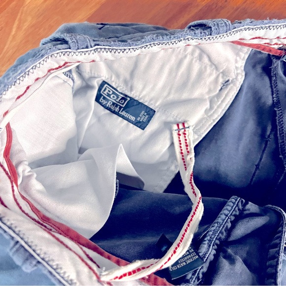 Polo Ralph Lauren Men's Flat front Shorts Size 34 Dark Blue adjustable 5 pocket - Picture 6 of 9